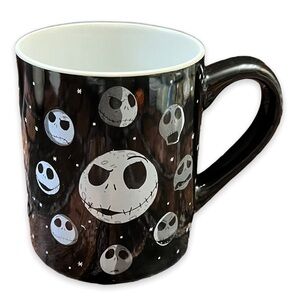 Disney Nightmare Before Christmas Jack Skellington Moon Phases Mug Black Ceramic